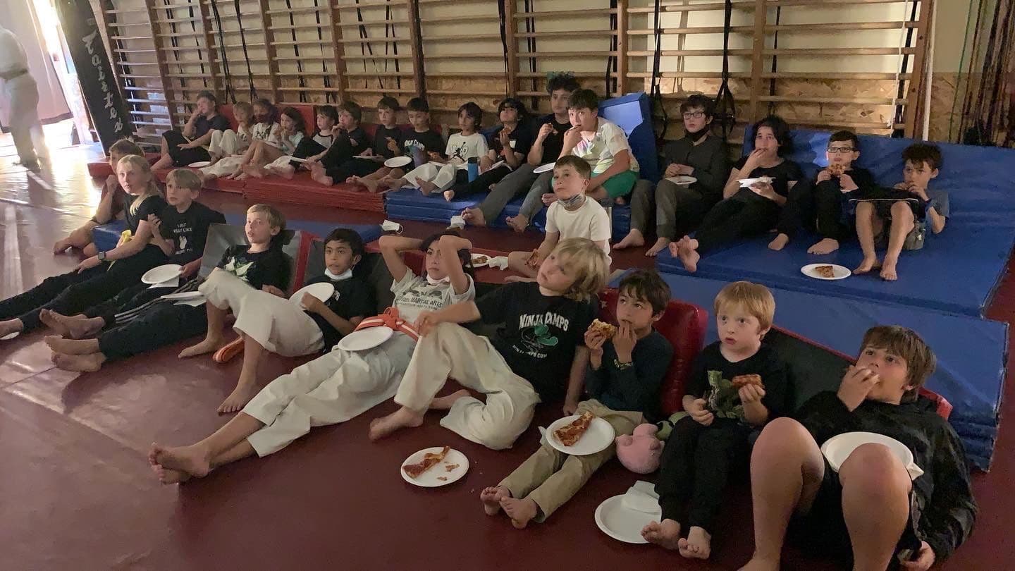 Kids playing games at a PMA Ninja Night