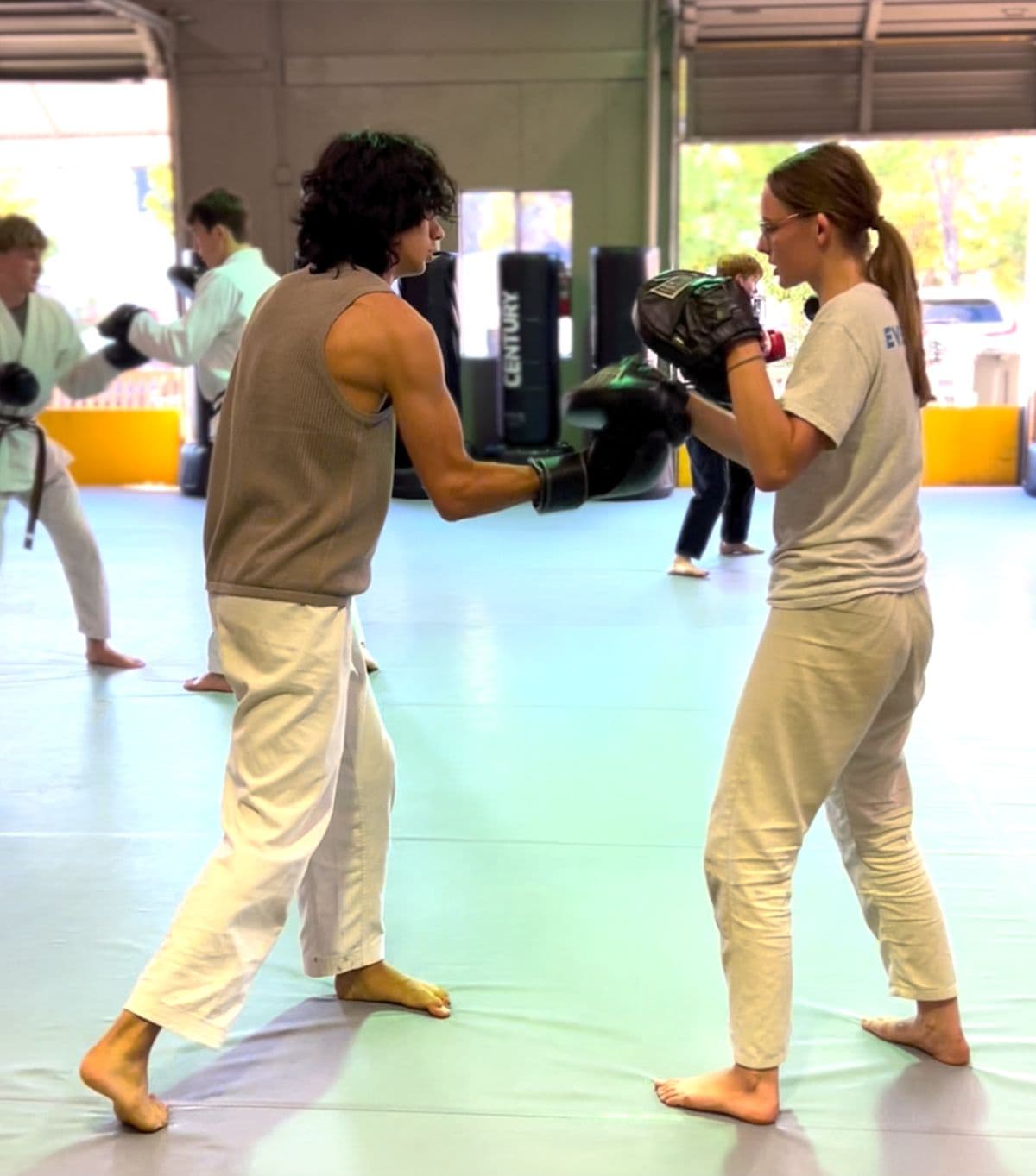 Teens sparring at PMA